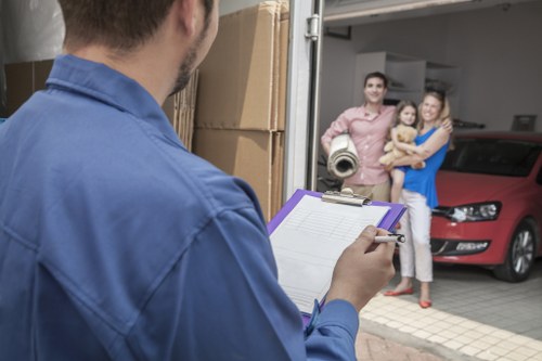 Removal team preparing for flat removals in Maidavale