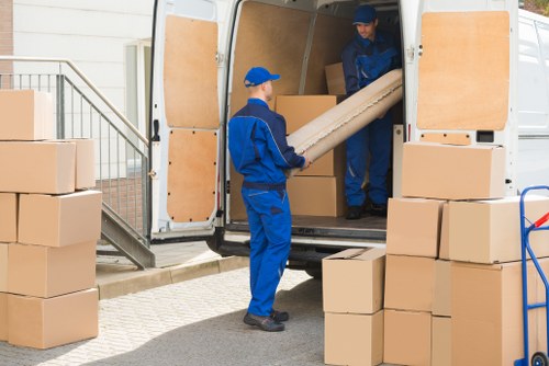 Storage site recycling and sorting materials in a sustainability setting